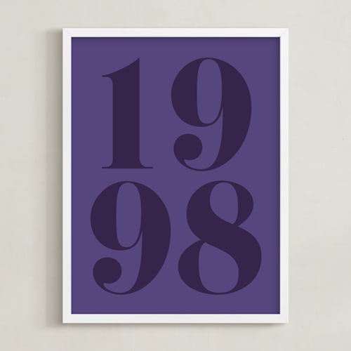 This is a midnight purple photos to art by Erica Krystek called your year: custom print