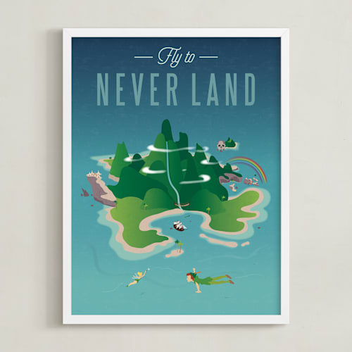 This is a island disney art by Erica Krystek called fly to neverland