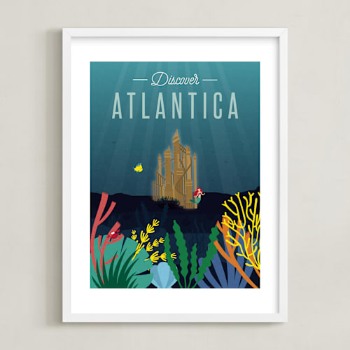 This is a deep sea disney art by Erica Krystek called discover atlantica