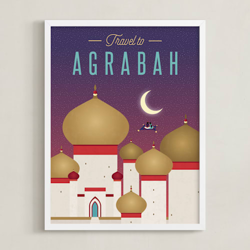 This is a night sky disney art by Erica Krystek called travel to agrabah
