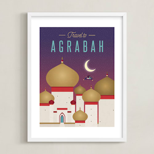 This is a night sky disney art by Erica Krystek called travel to agrabah