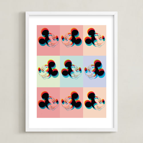 This is a sherbet disney art by Emanuela Carratoni called 3d mickey mouse