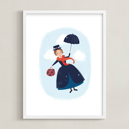 This is a sky disney art by Itsy Belle Studio called mary poppins flies