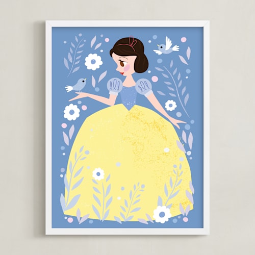 This is a bluebird disney art by Angela Thompson called enchanted snow white