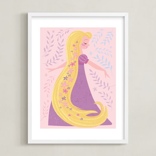 This is a petal disney art by Angela Thompson called dreaming rapunzel