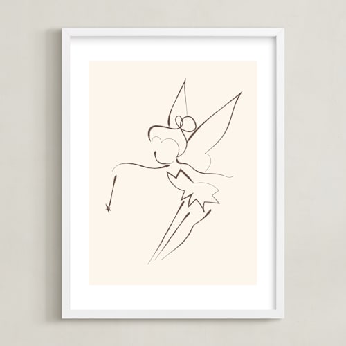 This is a cream disney art by Teju Reval called tinkerbell's magic