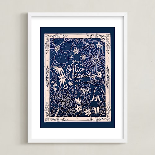 This is a navy disney art by Stefanie Lane called art nouveau alice