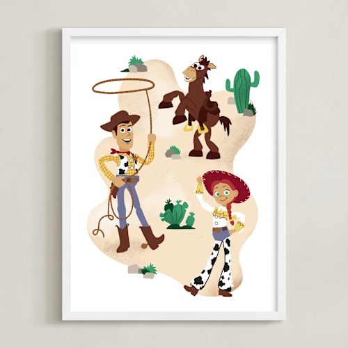 This is a desert disney art by Katie Zimpel called woody's roundup