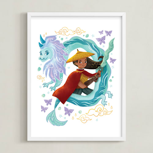This is a water dragon disney art by curiouszhi called warrior princess raya