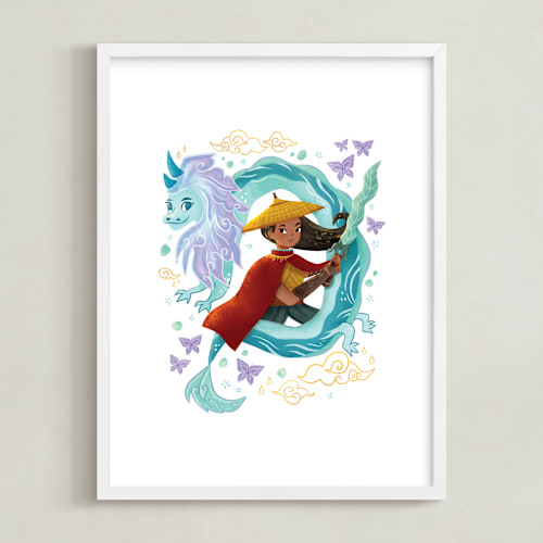 This is a water dragon disney art by curiouszhi called warrior princess raya