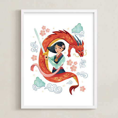 This is a dragon disney art by curiouszhi called warrior princess mulan