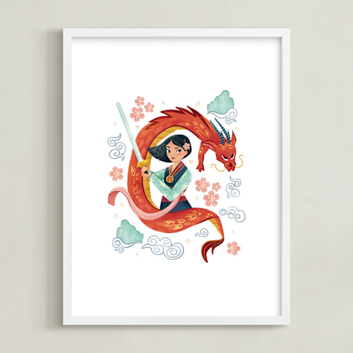 This is a dragon disney art by curiouszhi called warrior princess mulan