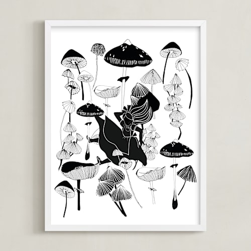 This is a truffle disney art by Deborah Velasquez called the mushroom fall