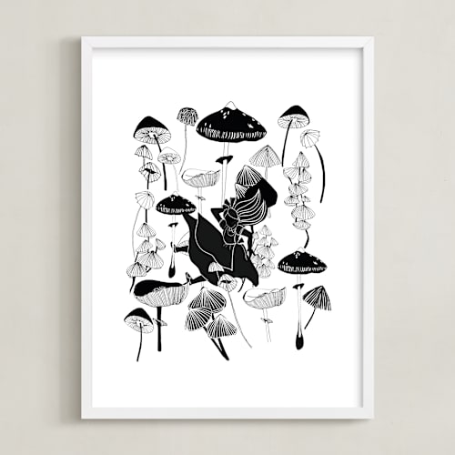 This is a truffle disney art by Deborah Velasquez called the mushroom fall