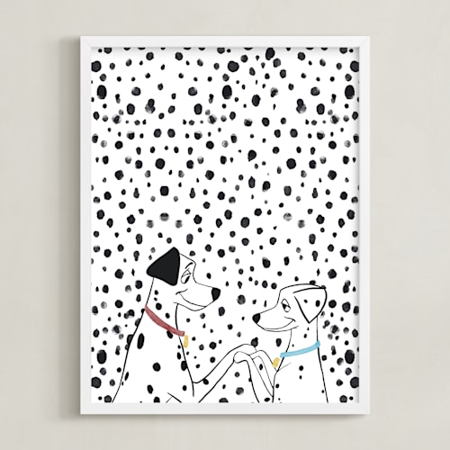 This is a spotted disney art by Robin Ott called dalmatian invasion