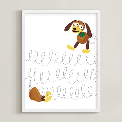 This is a bark disney art by Jackie Crawford called slinky dog saves the day