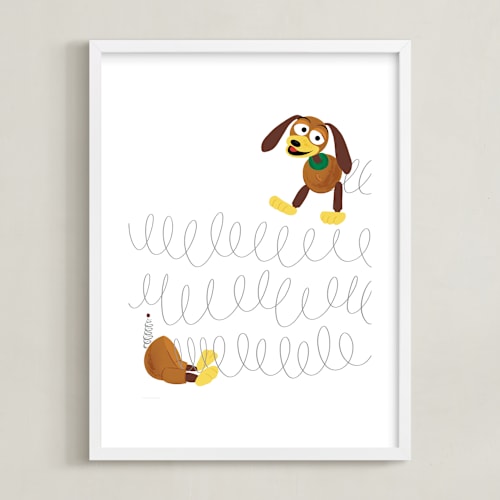 This is a bark disney art by Jackie Crawford called slinky dog saves the day