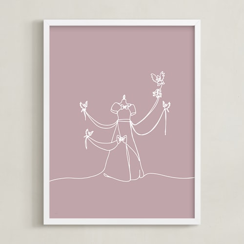This is a blush disney art by Britt Mills called the dress from disney's cinderella
