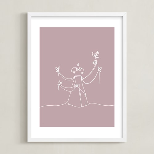 This is a blush disney art by Britt Mills called the dress from disney's cinderella