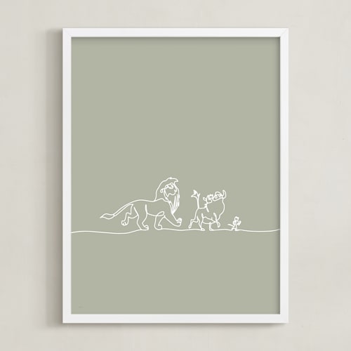 This is a sage disney art by Britt Mills called the trio from disney's the lion king