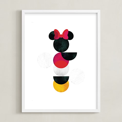 This is a coal disney art by Anna Joseph called disney minimalist minnie mouse