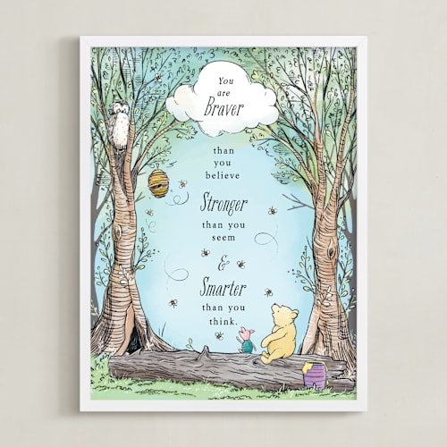This is a honey disney art by Becky Nimoy called disney's winnie the pooh in the wood