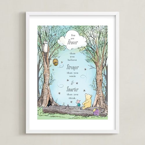 This is a honey disney art by Becky Nimoy called disney's winnie the pooh in the wood