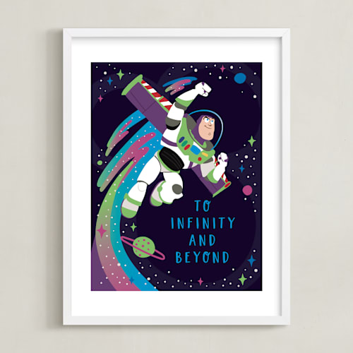 This is a space disney art by Katie Zimpel called disney and pixar buzz lightyear