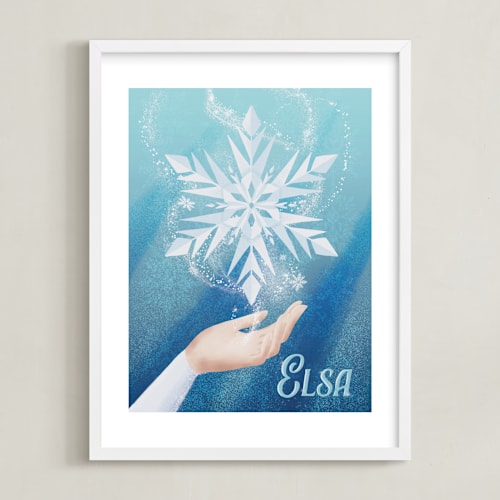 This is a ice disney art by Leah Bisch called disney's elsa snow flake