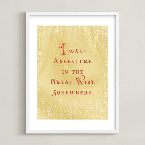 This is a golden disney art by Leah Bisch called disney's belle adventure quote