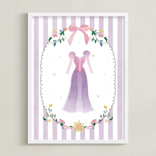 This is a lilac disney art with standard by Kamala Nahas called disney princess rapunzel dress-up