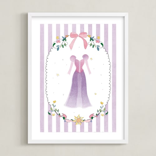 This is a lilac disney art by Kamala Nahas called disney princess rapunzel dress-up