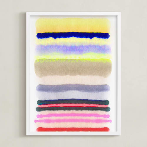 This is a hot yellow art with standard by HAPI ART called behind the veil