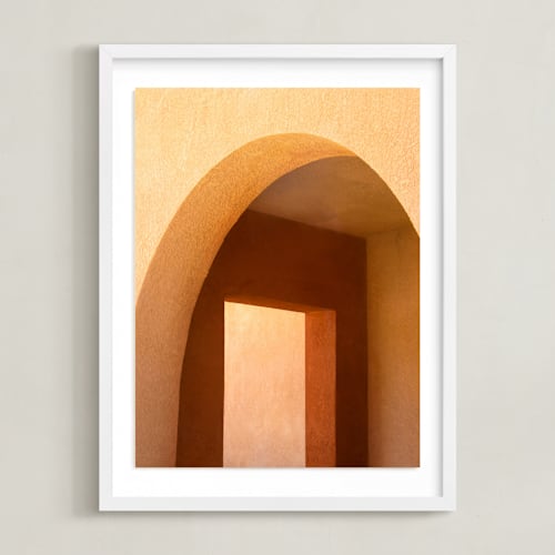 This is a warm peachy yellow art by Lisa Sundin called day to day 1