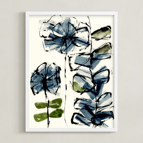 This is a slate art by Deborah Velasquez called blue mist no.3