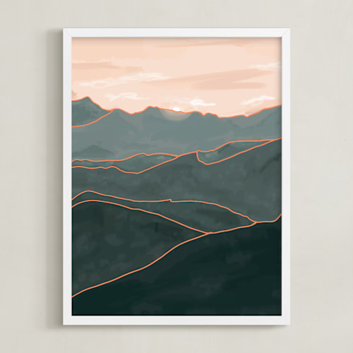 This is a overlook green art by Becca Robinson called mountain sky