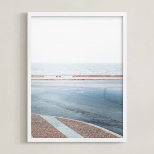 This is a frozen blue art by Lucia Coppola called the distant horizon