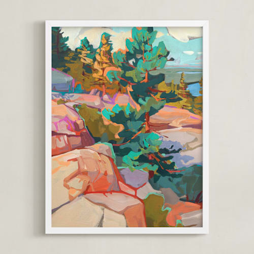 This is a pine art with standard by Jess Franks called side lines 1