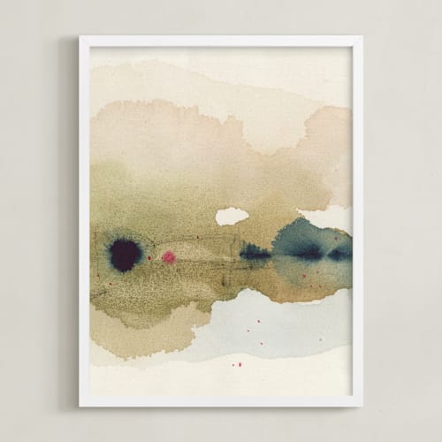 This is a viridian art with standard by Shina Choi called viridian misty lake i