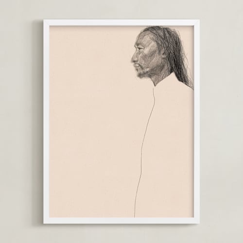 This is a vintage taupe art by jinseikou called joseph