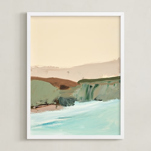 This is a cream art with standard by Caryn Owen called muted seascape diptych ii