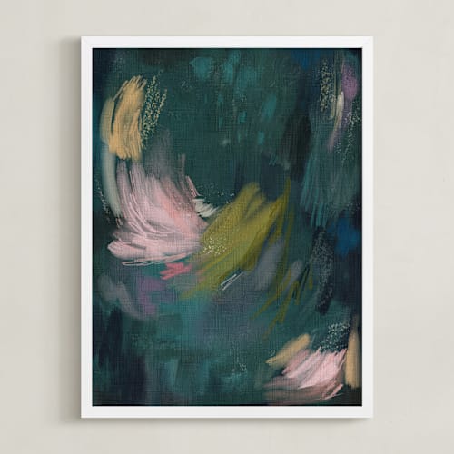 This is a midnight green art by Yaling Hou Suzuki called dreamscape 1