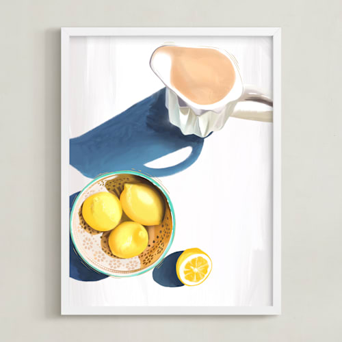 This is a lemon yellow art by Kinga Subject called flatlay lemon study no.2