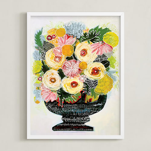 This is a jewel tones art by Sarah Fitzgerald called the royal bouquet
