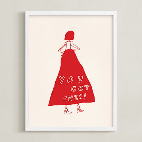 This is a power red art by Elliot Stokes called you got this