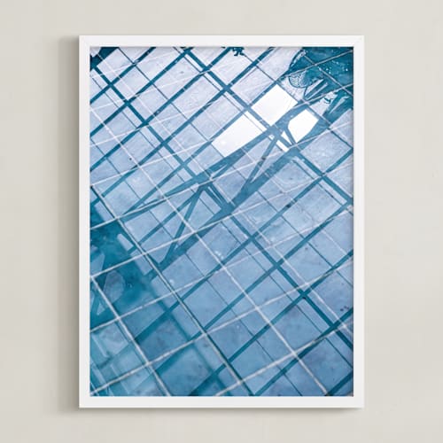 This is a royal indigo art by Van Tsao called weaves of shadows iii