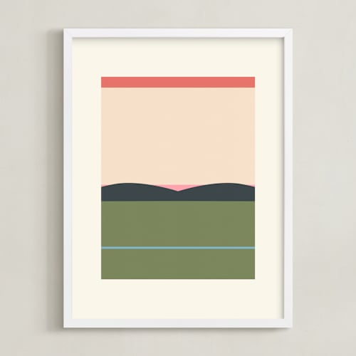 This is a grass green art by Roseanne Kenny called horizons set 3