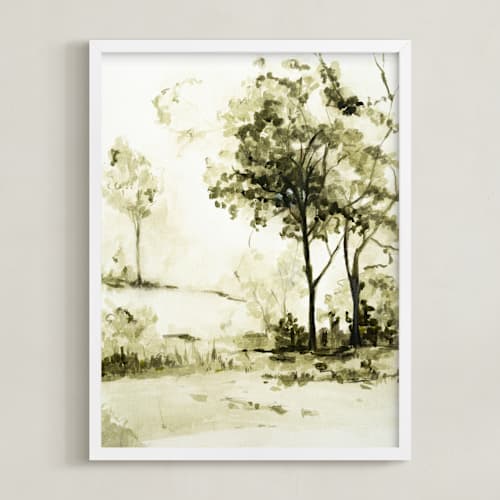 This is a olive green art with standard by Arohika Verma called sun kissed meadow 2