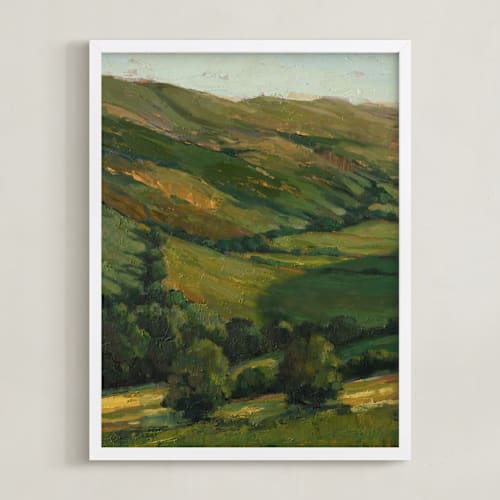 This is a field art with standard by Wendy Keller called green valley 1