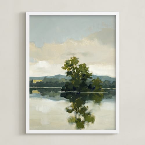 This is a lake art by Stephanie Goos Johnson called tranquil waters ii
